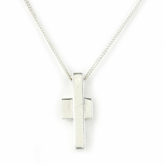 Gucci Necklace Silver 925 Approx. 7.6g Cross Women's Men's GUCCI - Picture 1 of 10